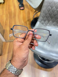 Prada Grey Square Eyeglass Frame - Alternate Front View