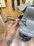 Prada Square Eyeglasses Frame Black Gold - Alternate Front View