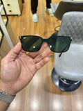 Ray-Ban RB2507S Black Green - Front face-on view showing gloss black frame with green G-15 lenses and Ray-Ban logo