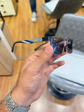 Ray-Ban RB2603 Black Silver - Front angled view showing gunmetal silver lower rim and black top bar
