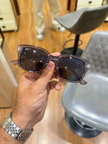 Ray-Ban RB7256 Transparent Grey Black - Angled front view