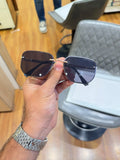 Louis Vuitton Rimless Gradient Sunglasses Gold Black - Front View