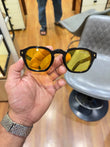 Prada Amber Square Sunglasses - Front View with Yellow Lenses